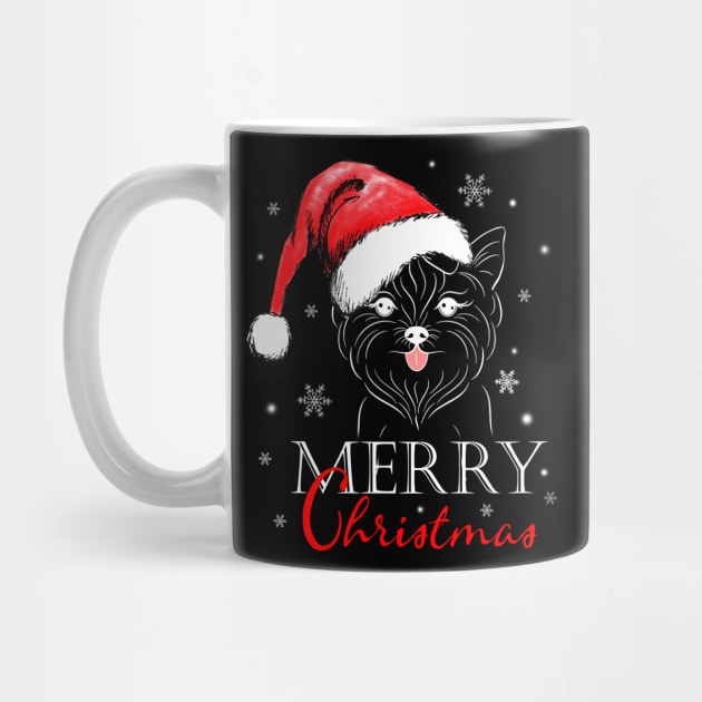 Merry Christmas Yorkshire Santa Gift For Dog Lover by ROMANSAVINRST